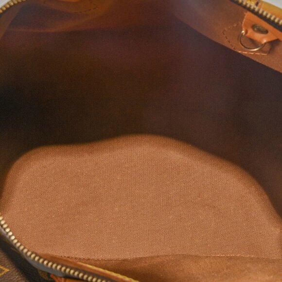 LOUIS VUITTON Brown Monogram Speedy 35 Boston Bag - Picture 8 of 9